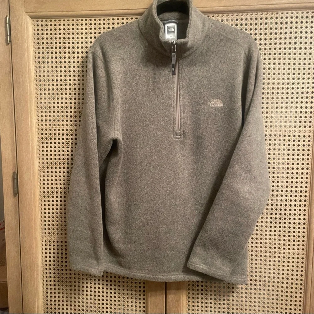 The North Face Tan 1/4 Zip Micro Fleece Pullover Jacket Men's Size M